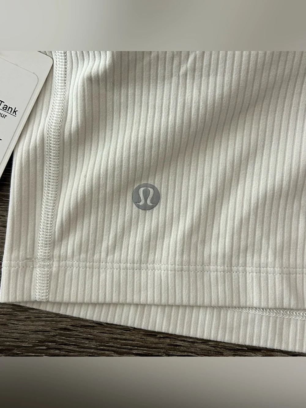 Lululemon Ribbed Nulu Asymmetrical Yoga Tank Top Bone Womens 10 One Shoulder NWT